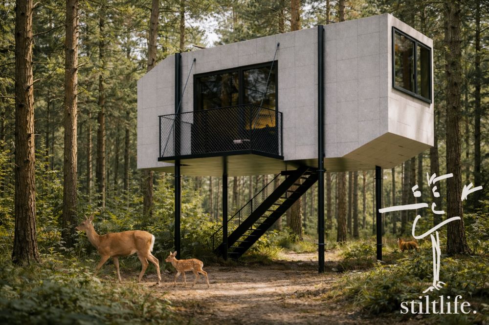 Wildlife tracks beneath the stilthouse
Foto: Stiltlife GmbH & Co. KG
