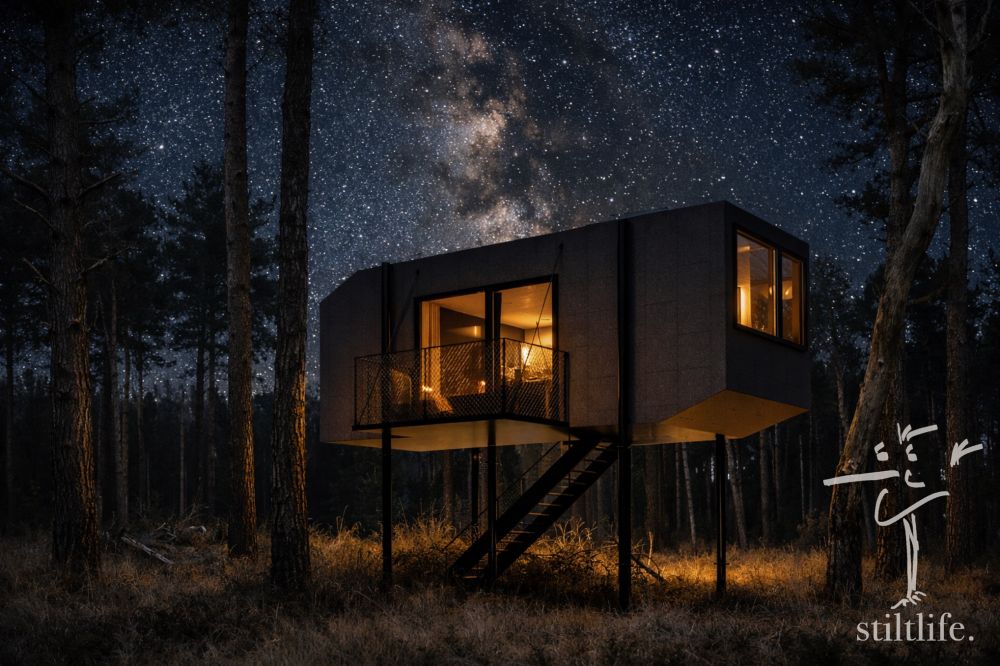the stilt house underneath the Milky Way
Foto: Stiltlife GmbH & Co. KG
