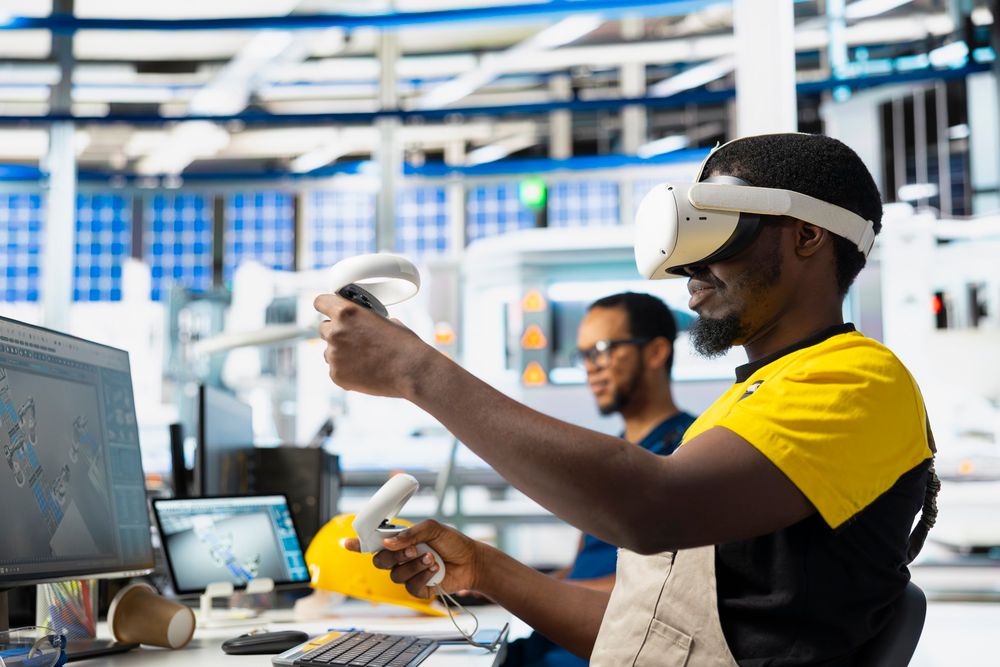 An image of Zimbabweans working on Al tools