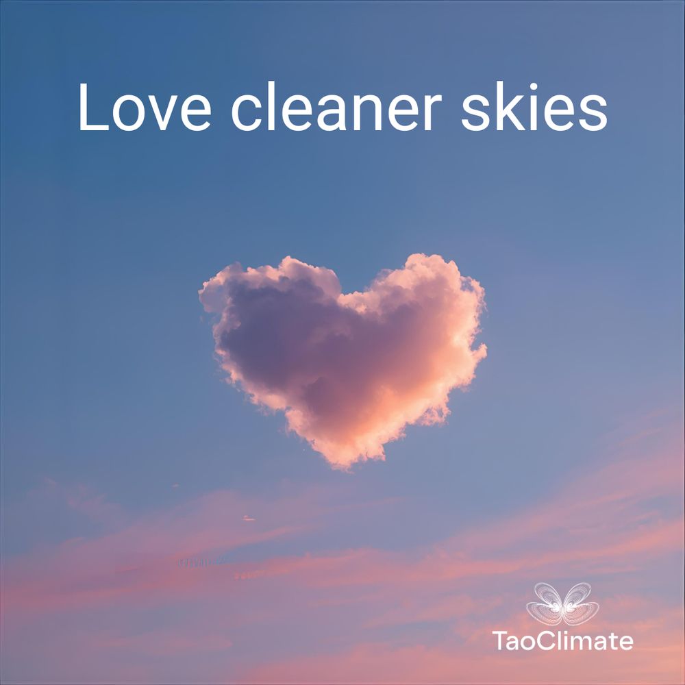 Tao Climate love cleaner skies heart-shaped cloud